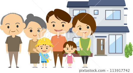 Image illustration of a two-generation home 113917742