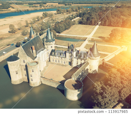 Aerial view of Chateau de Sully-sur-Loire, France Aerial view of Chateau de Sully-sur-Loire, France 113917985