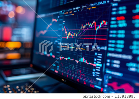 close-up of a computer screen showing a cryptocurrency trading platform close-up of a computer screen showing a cryptocurrency trading platform 113918995
