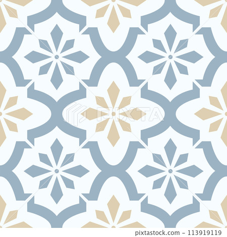 Seamless pattern floral tile grid wSeamless pattern floral tile grid wallpaper decorative flower geometric shape simple delicate reallpaper decorative flower geometric shape simple delicate repetitive 113919119