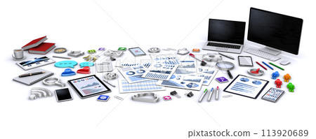 Desktop view of business items Desktop view of business items 113920689