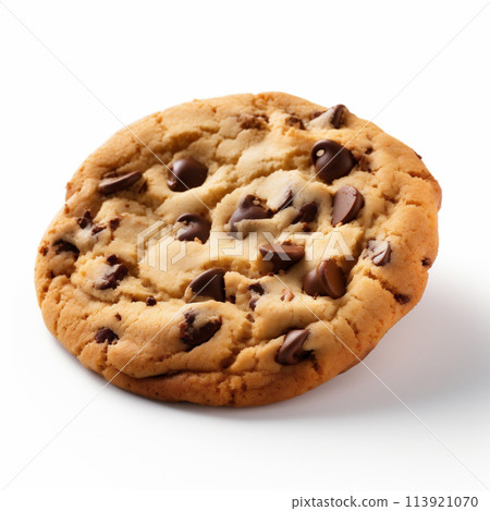 Chocolate Chip Cookies Isolated on White Background. Chocolate Chip Cookies Isolated on White Background. 113921070