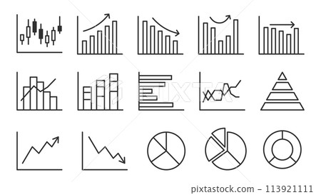 Various graph icon set Various graph icon set 113921111