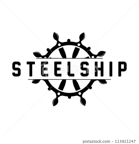 simple marine vehicle ship steering logo design illustration ship steering wheel for product branding template icon simple marine vehicle ship steering logo design illustration ship steering wheel for product branding template icon 113921247