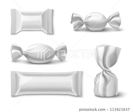 3d sweet chocolate candy wrapper package mockup 113921637