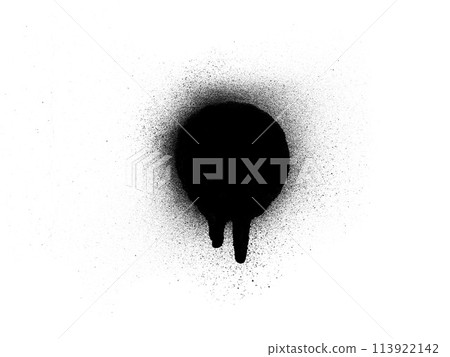 Grunge style shape. Spray painted splash. 113922142