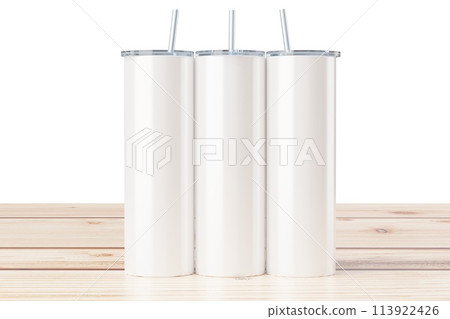 Skinny 20 oz tumbler for sublimation. 3d rendering Skinny 20 oz tumbler for sublimation. 3d rendering 113922426