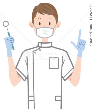 戴著口罩的牙醫 113923452