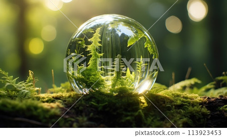 Earth. Nature. Earth in a ball. Nature in a ball. generative ai 113923453