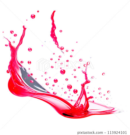 Abstract drop water paint strokes and ink drops in aqua watercolor on transparent background. 113924101