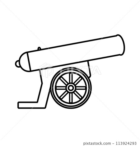 Old cannon icon. 113924293