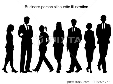 Business people silhouette set 113924768