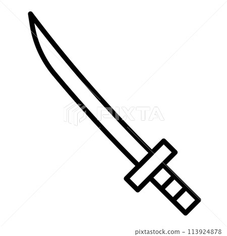 Japanese sword icon. 113924878