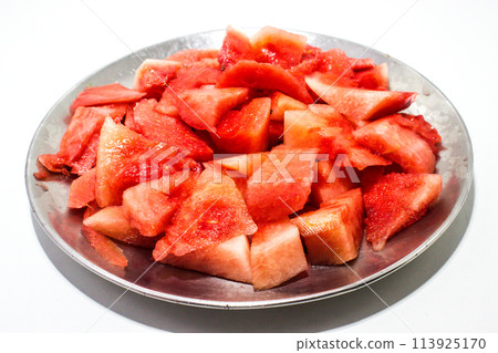 A picture of watermelon slices with selective focus A picture of watermelon slices with selective focus 113925170