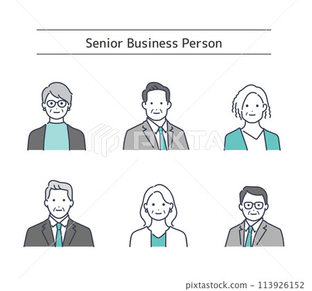 穿西裝的高級男女商業插畫素材集 113926152