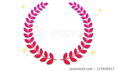 透明背景的月桂樹和閃光的插圖 113926817