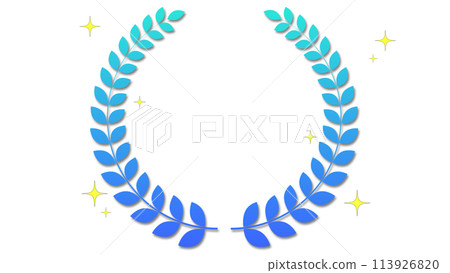 透明背景的月桂樹和閃光的插圖 113926820