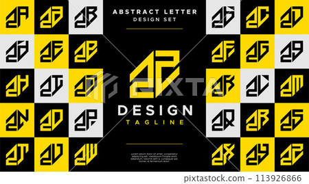 Simple business abstract letter Z ZZ logo design set Simple business abstract letter Z ZZ logo design set 113926866