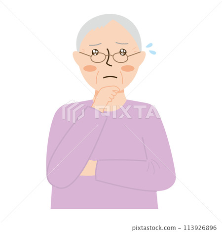 A confused elderly woman A confused elderly woman 113926896
