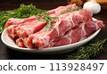 raw pork meat ready for cooking 113928497