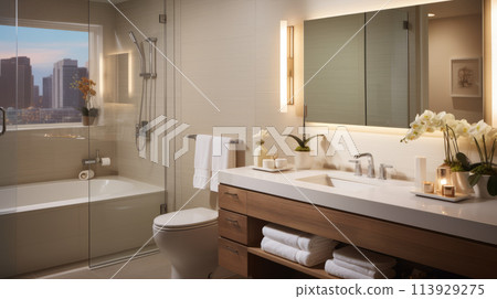 Interior of a beautiful bathroom Interior of a beautiful bathroom 113929275