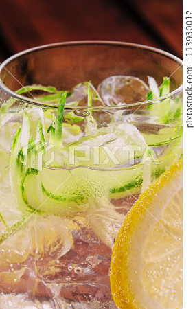 Summer refreshing non alcoholic cocktails with lemon and cucumber Summer refreshing non alcoholic cocktails with lemon and cucumber 113930012