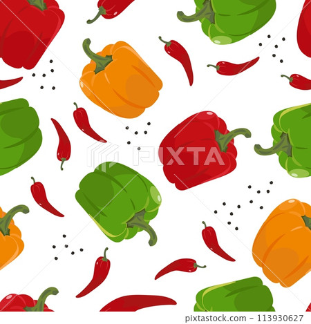 Cartoon vegetables pattern 113930627