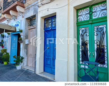 Colorful doors in the old town of Mdina, Malta at old town Colorful doors in the old town of Mdina, Malta at old town 113930688