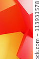 Close up of red and yellow background with geometric pattern 113931578