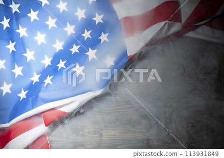 Closeup view of the American flag Closeup view of the American flag 113931849