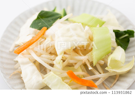 白色背景上的混合蔬菜 白色背景上的混合蔬菜 113931862