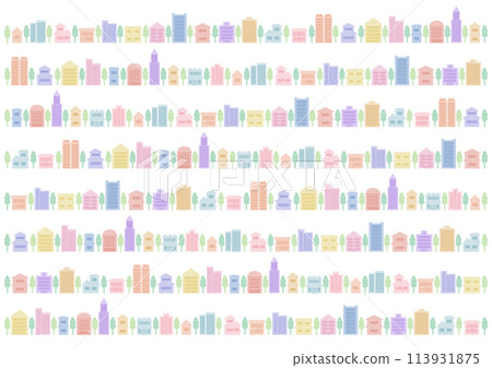 Colorful cityscape pattern background illustration 113931875
