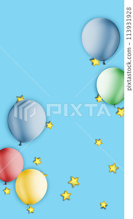 Colorful balloons with a copy space area 113931928