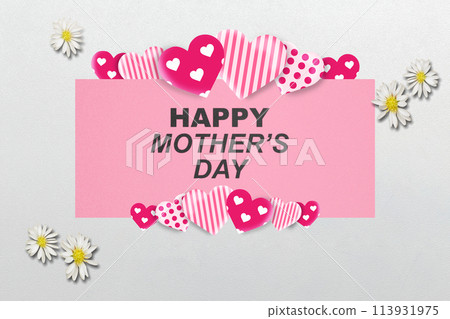Greeting card with Happy Mother's Day text 113931975