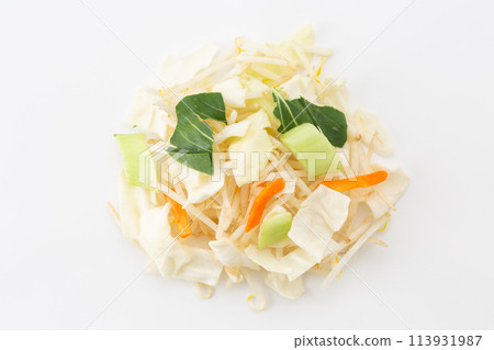 白色背景上的混合蔬菜 白色背景上的混合蔬菜 113931987