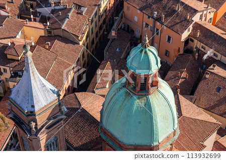 Church of Saints Bartholomew and Cajetan in Bologna, seen from above Church of Saints Bartholomew and Cajetan in Bologna, seen from above 113932699
