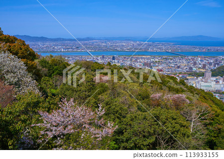 從德島縣德島市眉山町眉山公園眺望德島市（東北側） 113933155