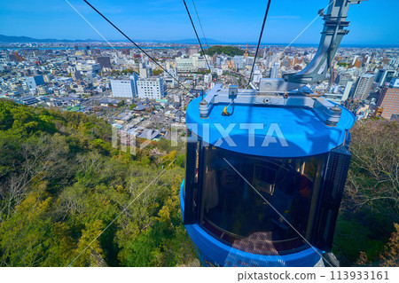 從德島縣德島市眉山町粟銀眉山纜車眺望德島市（東側） 113933161