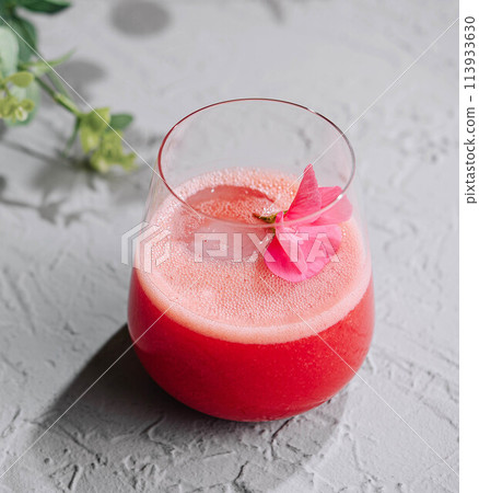 Glasses of fresh tomato juice Glasses of fresh tomato juice 113933630