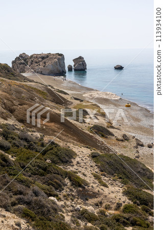 Cyprus Coastline with Aphrodite Rock 113934100