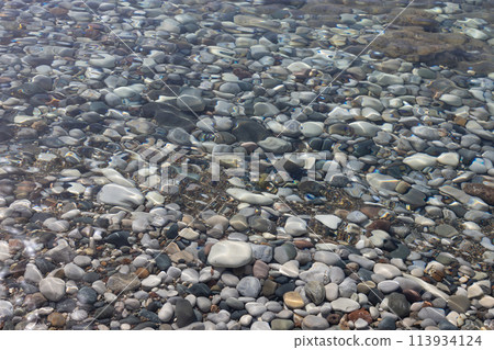 Submerged Pebbles in Clear Water Submerged Pebbles in Clear Water 113934124