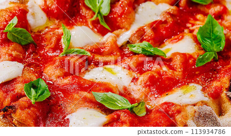 square margherita pizza top view square margherita pizza top view 113934786