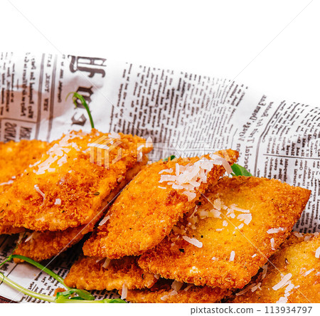 Fried cheese empanadas close up 113934797