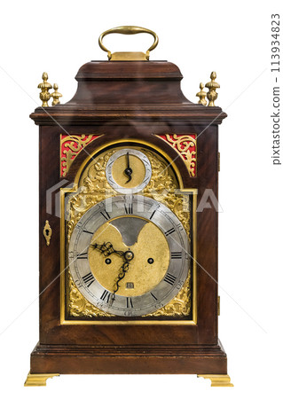 Retro watch. Antique vintage baroque clock on a blank isolate background. Retro watch. Antique vintage baroque clock on a blank isolate background. 113934823