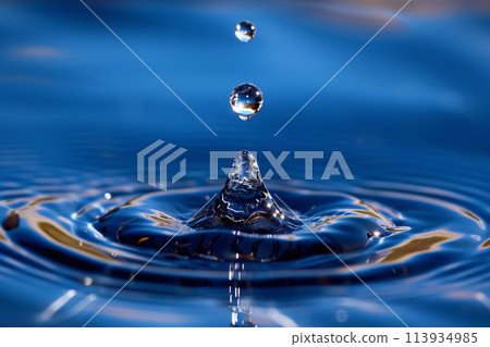 Falling water drop background 113934985