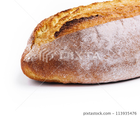 loaf bread isolated on white background 113935476