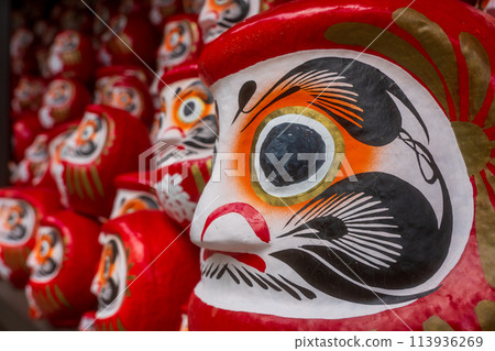 Photographed Daruma of Katsuo-ji Temple in Minoo City, Osaka Prefecture Photographed Daruma of Katsuo-ji Temple in Minoo City, Osaka Prefecture 113936269