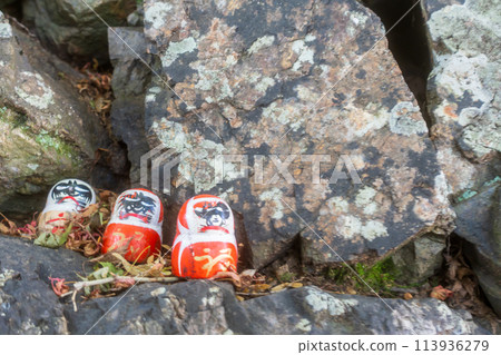 Photographed Daruma of Katsuo-ji Temple in Minoo City, Osaka Prefecture Photographed Daruma of Katsuo-ji Temple in Minoo City, Osaka Prefecture 113936279