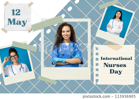 Design for concept of International Nurses day Design for concept of International Nurses day 113936905