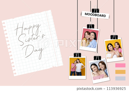 Beautiful design for concept of Sisters day 113936925